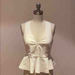 Zara White Strappy Tank Blouse Size Small